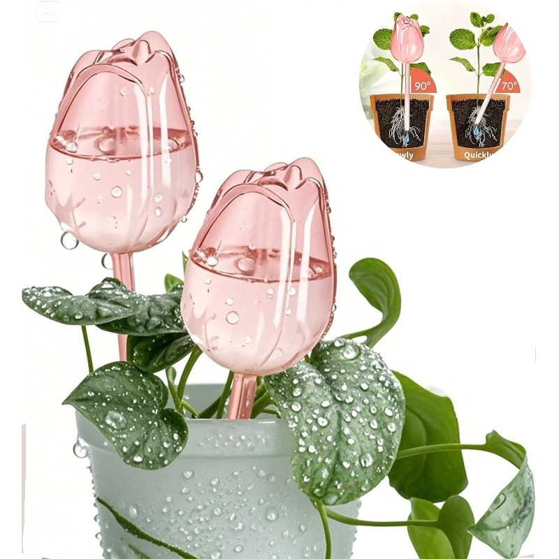 Pink Tulip Plant Watering Ball - đánh giá và giá Plant Sensor
