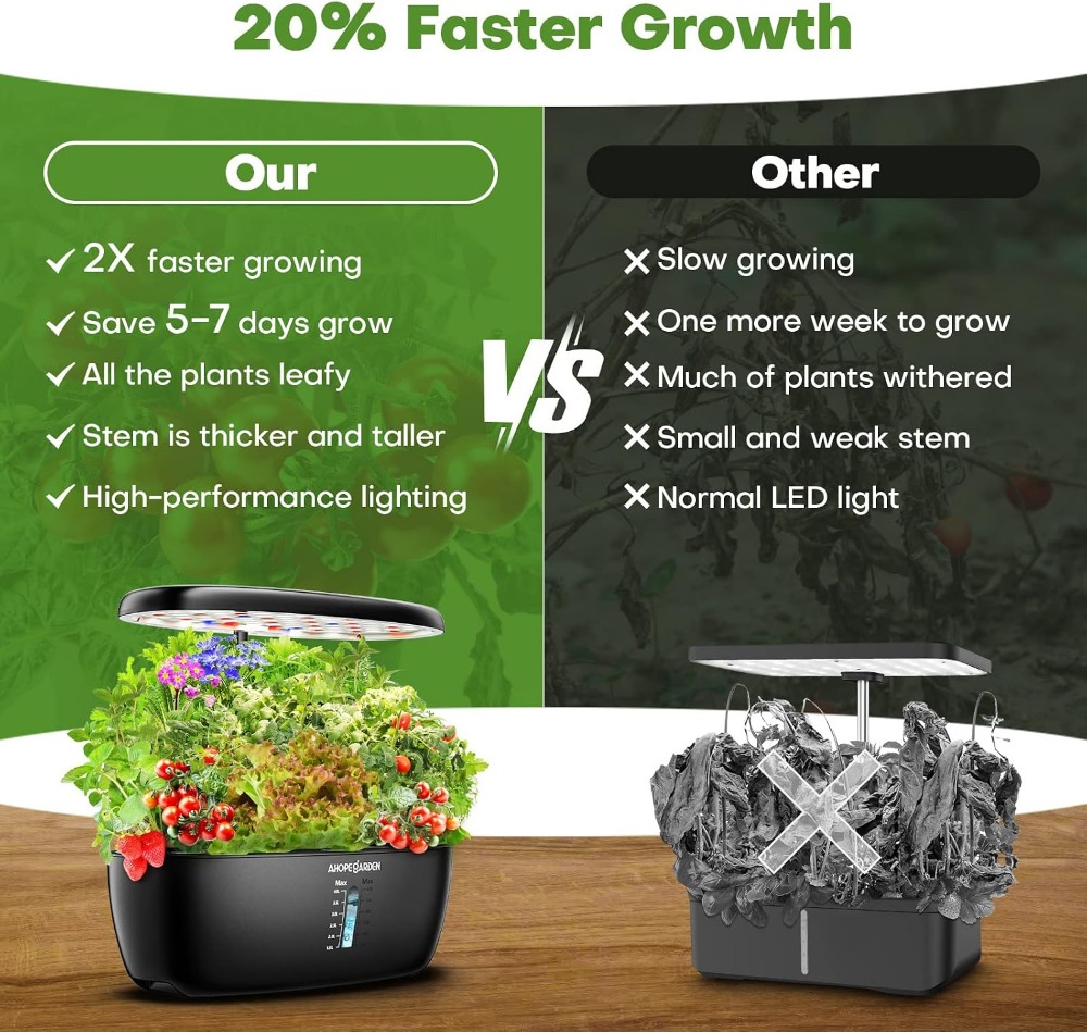 12 Pod Hydroponic Garden with  - đánh giá và giá Indoor Garden Kit